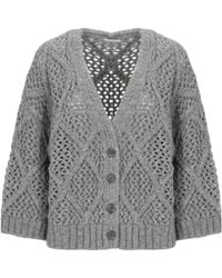 Peserico - Open-Knit V-Neck Cardigan - Lyst