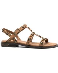 Ash - Round-Toe Studded Flat Sandals - Lyst