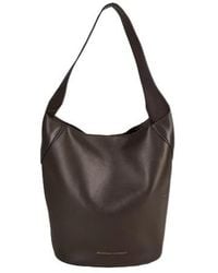 Brunello Cucinelli - Large Solidcolor Leather Bucket Bag - Lyst
