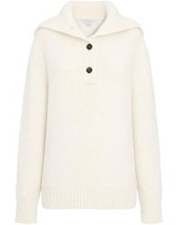 Malo - Button-Up Sailor-Collar Knit - Lyst