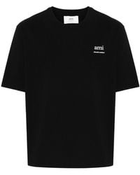 Ami Paris - Logo Printed Crewneck T-Shirt - Lyst