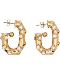 Rabanne - Rabanne Embellished Chunky Hoop Earrings - Lyst