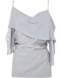 MM6 by Maison Margiela - Folded Jacquard Top - Lyst