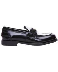 Miu Miu - Round Head Loafer Shoes - Lyst