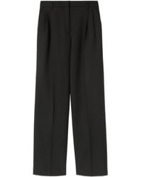 Burberry - High-Waist Wide-Leg Trousers - Lyst