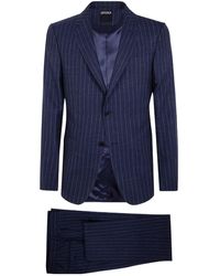 ZEGNA - Two-Piece Striped Tailored Suit - Lyst