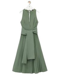Loewe - Sleeveless Wrap Midi Dress - Lyst