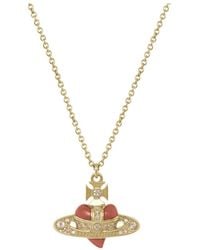 Vivienne Westwood - New Diamante Heart Pendant Necklace - Lyst