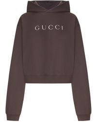 Gucci - Long-Sleeve Hooded Sweatshirt - Lyst