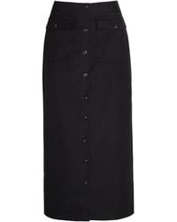Reformation - Twill Midi Skirt - Lyst
