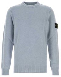 Stone Island - Logo Patch Crewneck Sweater - Lyst
