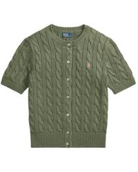 Polo Ralph Lauren - Cable-Knit Cotton Cardigan - Lyst