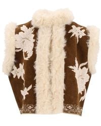 forte_forte - Lotus Jacquard Faux Fur Vest - Lyst