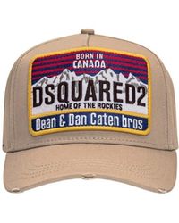 DSquared² - Logo-Patch Cotton Baseball Cap - Lyst