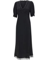 RIXO London - Annina V-Neck Midi Dress - Lyst