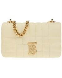 Burberry - Logo-Plaque Quilted Shoulder Bag - Lyst