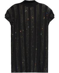 The Attico - The Laurie Embellished Ribbed T-Shirt - Lyst