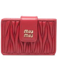 Miu Miu - Matelassé Flap Wallet - Lyst