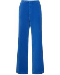 Aspesi - Velvet High-Waisted Casual Pants - Lyst