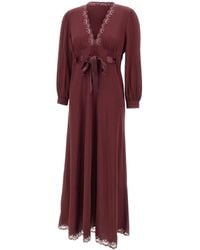 RIXO London - Adaline Lace-Trim Midi Dress - Lyst