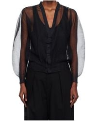 Issey Miyake - V-Neck Cardigan - Lyst