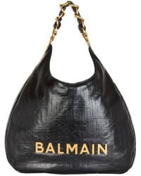 Balmain - Large 1945 Soft Hobo Bag - Lyst