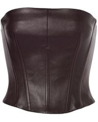 Stouls - Rosalia Strapless Leather Top - Lyst