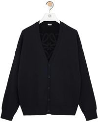Loewe - V-Neck Knitted Cardigan - Lyst