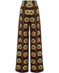 La DoubleJ - La Comasca Floral-Print Trousers - Lyst