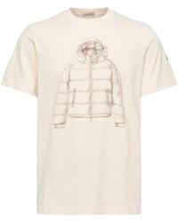 Moncler - Printed Cotton T-Shirt - Lyst
