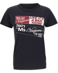 VAQUERA - Print-Detail Cotton T-Shirt - Lyst
