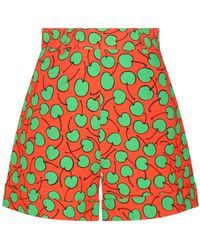Moschino - All-Over Cherry Printed Shorts - Lyst