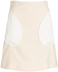 Burberry - Color-Blocked Flared Skirt - Lyst
