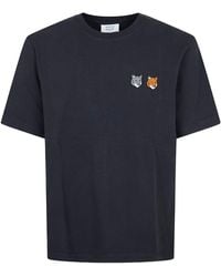 Maison Kitsuné - Maison Kitsuné Double Fox Head Comfort Tee-Shirt - Lyst