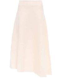 Jil Sander - High-Rise Virgin Wool Midi Skirt - Lyst