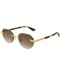 Bottega Veneta - Eyewear Panthos Frame Sunglasses - Lyst