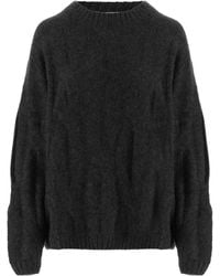 Allude - Ribbed Hem Knitted Sweater - Lyst