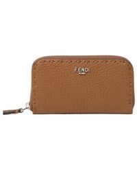 Fendi - Selleria Zip Trim Wallet - Lyst