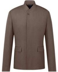 Dior - Jacket With Buttoned Collar - Lyst