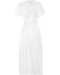 Rabanne - Jersey Long Piercing Dress - Lyst