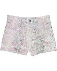 Haikure - Brit Snake Denim Shorts - Lyst