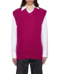 Jil Sander - V-Neck Sleeveless Knitted Sweater - Lyst
