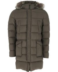 Herno - Zip-Up High Neck Padded Coat - Lyst