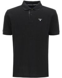 Barbour - Piquet Logo Embroidered Polo Shirt - Lyst