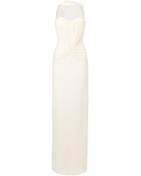 David Koma - Scarf-Detail Ruched Cady Cocktail Dress - Lyst