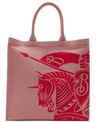 Burberry - Medium Ekd Canvas Tote Bag - Lyst