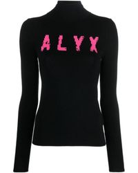1017 ALYX 9SM - 1017 9Sm Logo Intarsia Turtleneck Jumper - Lyst