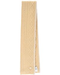 Miu Miu - Cable-Knit Embroidered Scarf - Lyst