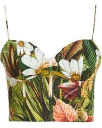 FARM Rio - Floral Sleeveless Cropped Top - Lyst