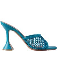 AMINA MUADDI - Lupita Fishnet High Heel Sandals - Lyst
